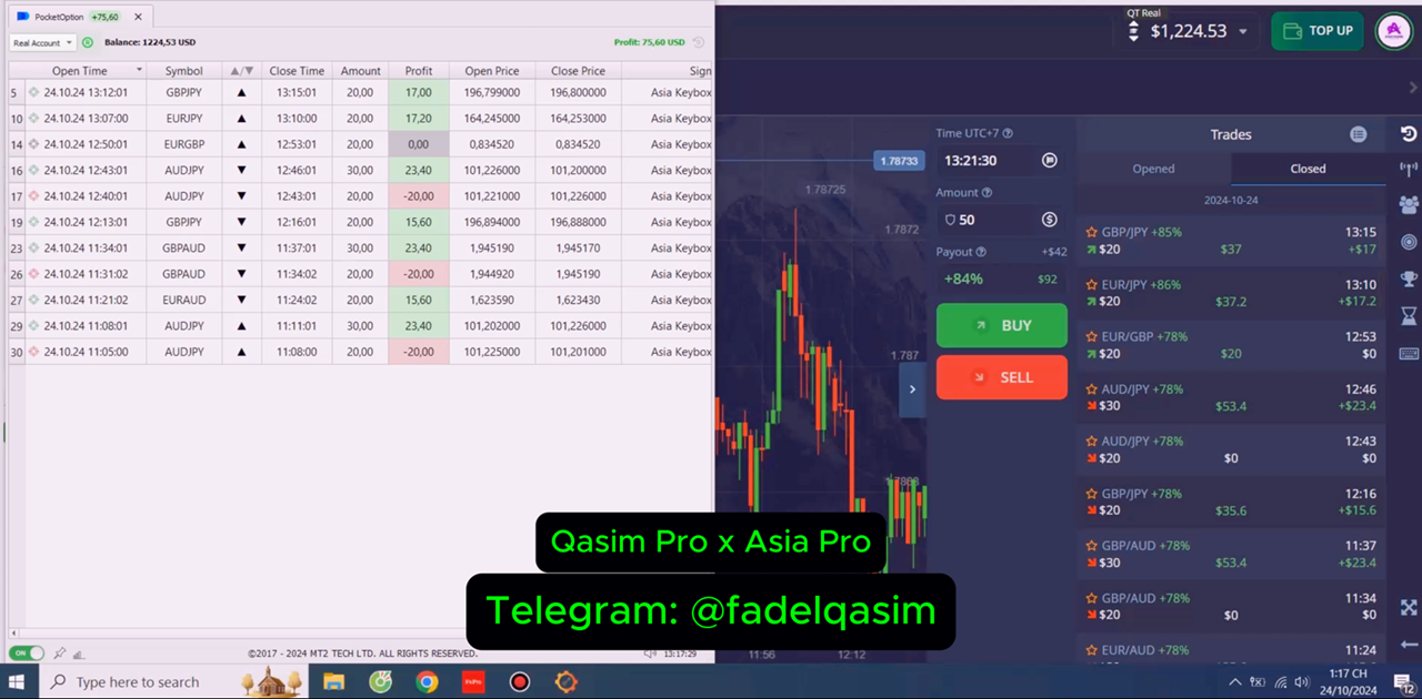 Qasim Pro x Asia Pro mt2 Combiner Auto Trading Binary Indicator